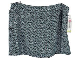 NWT Beach House Swim Skort Skirt Built-In Shorts UPF 50+ Pocket Black Womens 18W